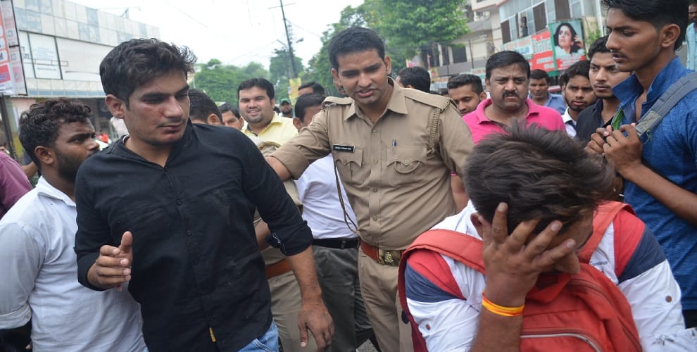 Asking a mobile number from the student, people hardly beaten