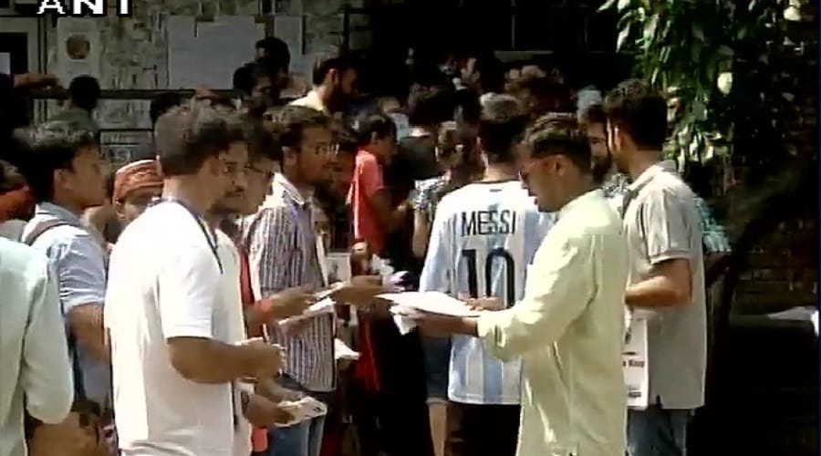 Jawaharlal Nehru University Students Union Voting is underway in JNU campus