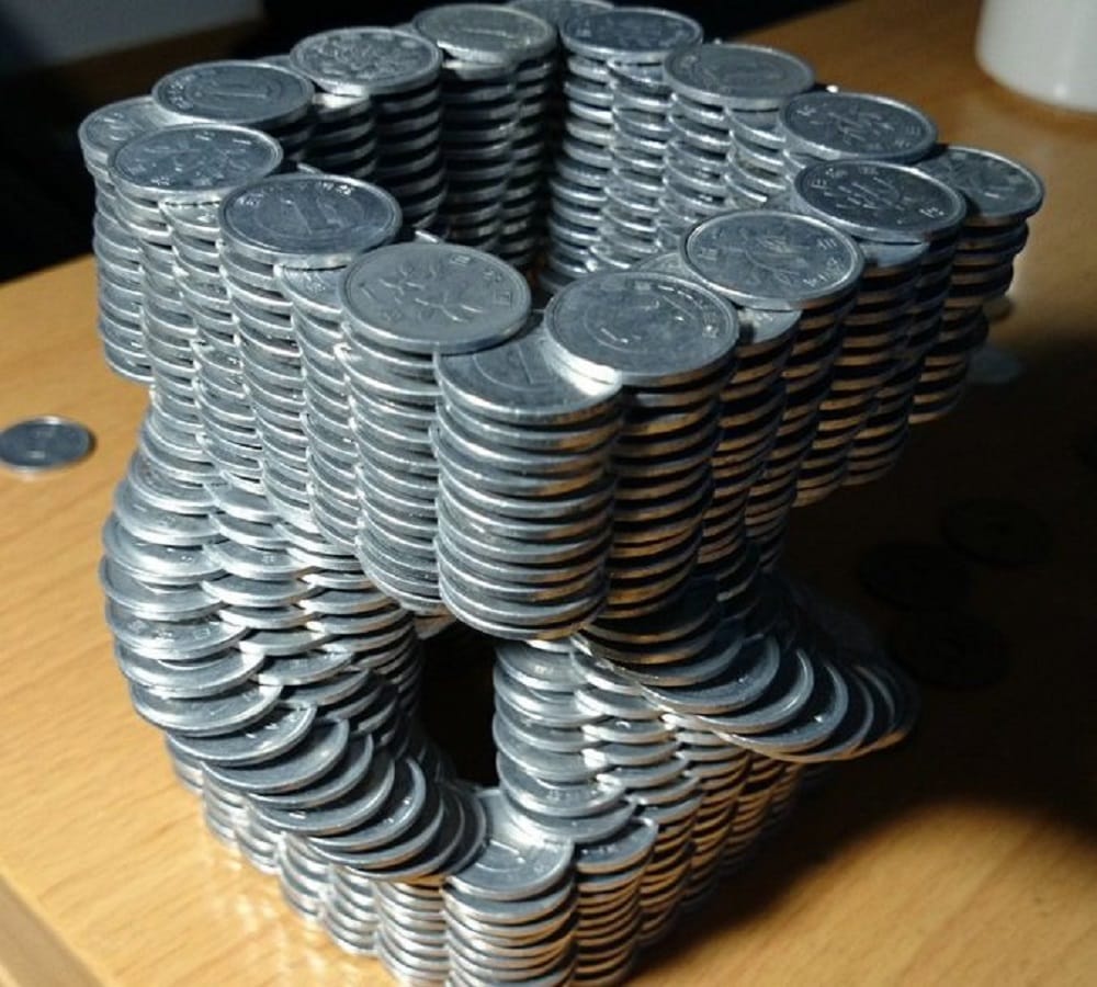 Coin structures made by Japanese artist is beautiful thing you will see today
