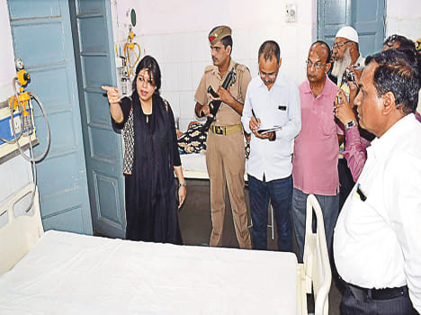 oxygen supply system on ventilator in city hospital