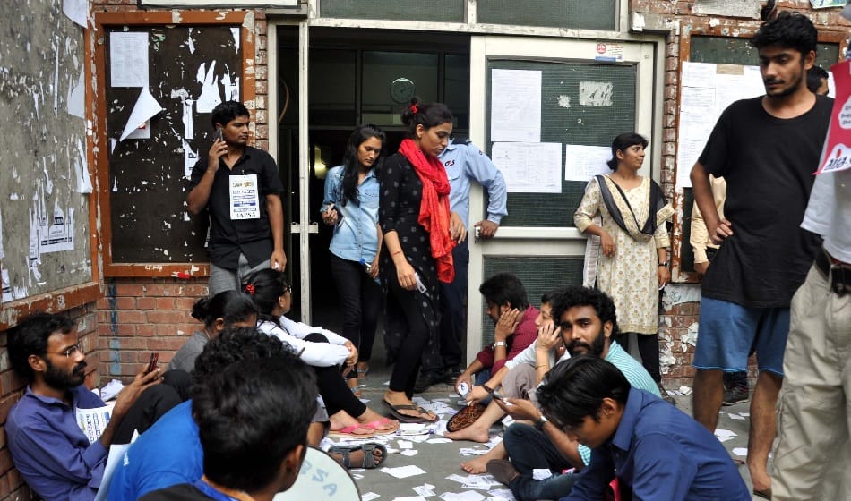 jnu student union election All leftist organizations are one against abvp