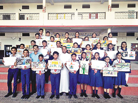 Cleanliness message through painting