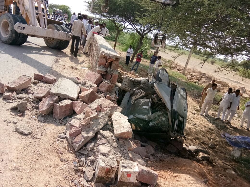 one died two injured in a road accident in jaisalmer 