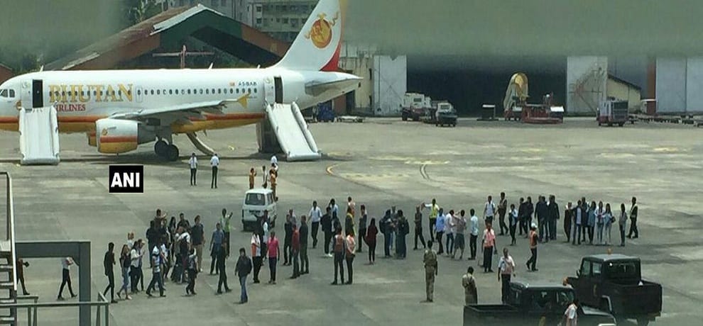 Smoke was detected from Bhutan Airlines flight during take-off for Bangkok