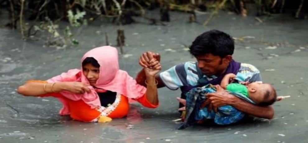 Rohingya Muslims BSF using chilli sprays stun grenades to stop them entering from India mayanmar