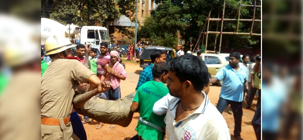 after portion of a flyover collapsed in bhubaneswars bomikhal two died and many injured