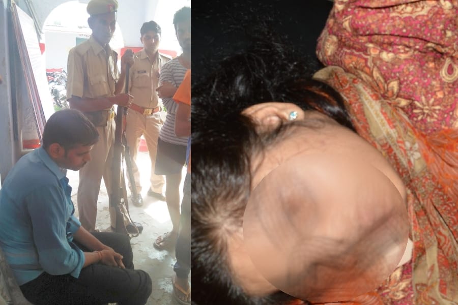 Police brutally beats a divyang in faizabad.