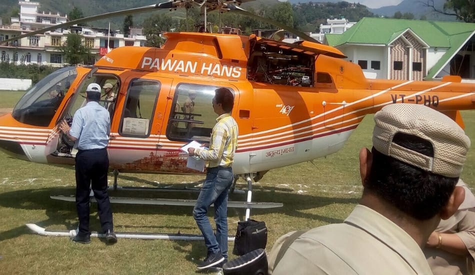 Successful trial of helicopter service in Rajori, Poonch