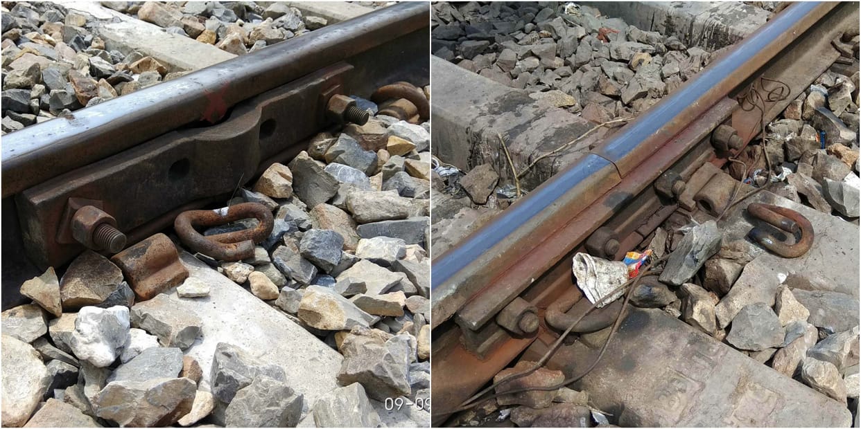 railway track is in very bad condition at allahabad varanasi route