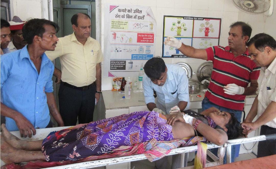 a women injured in tiger attack