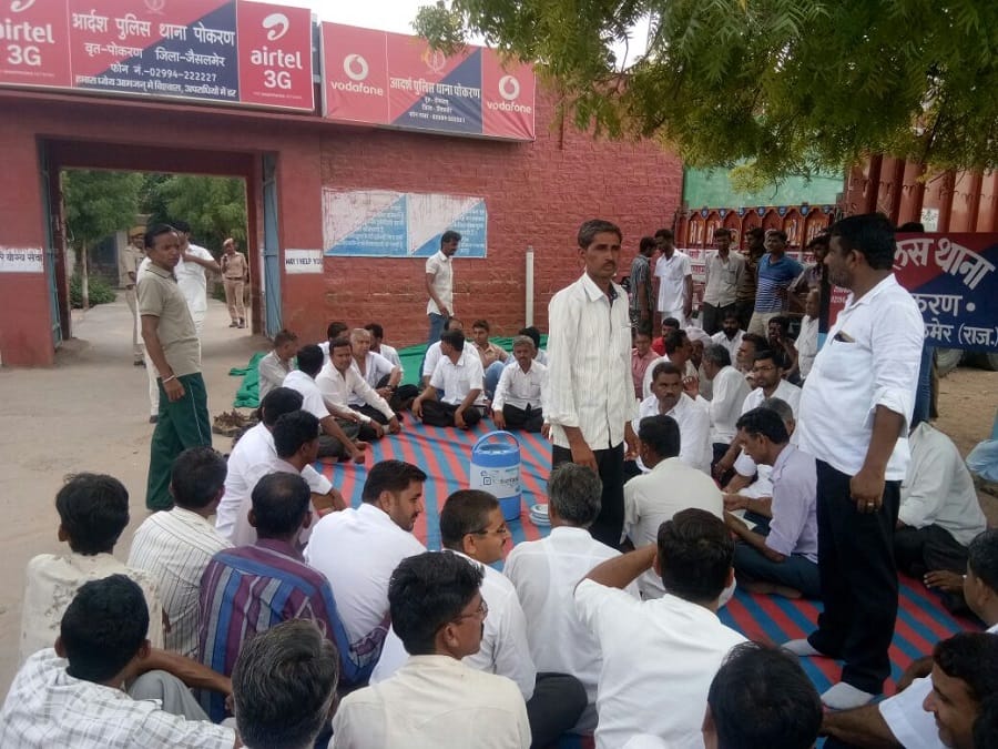 dharna of advocates in jaisalmer