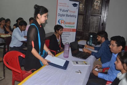 job fair in Lucknow University.