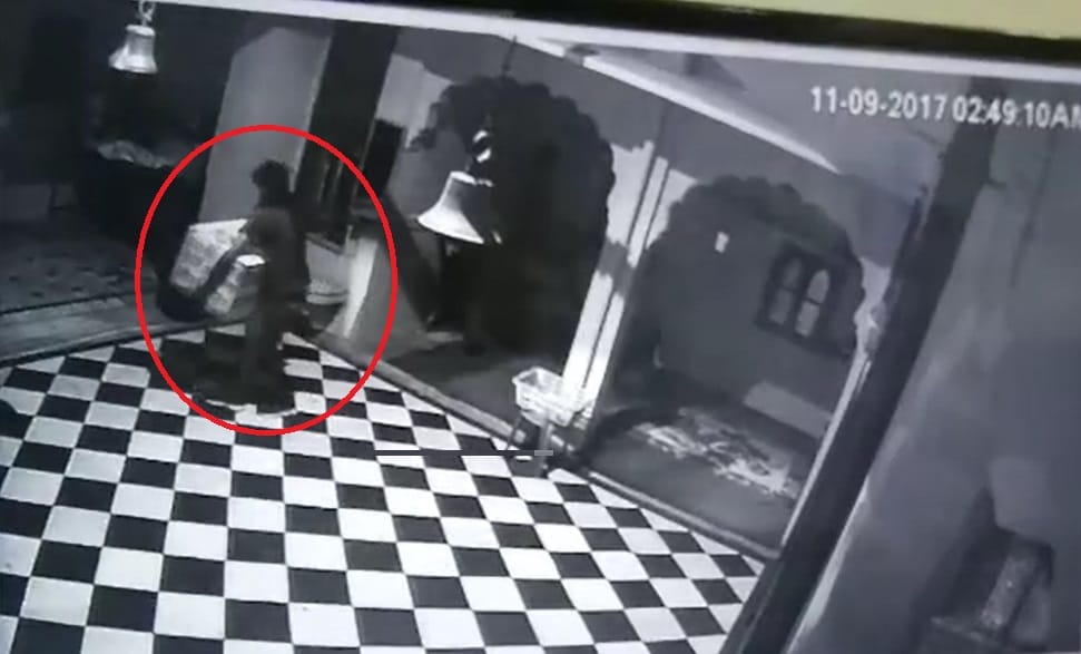 thieves targeted a temple as they stolen donation box for the third time 