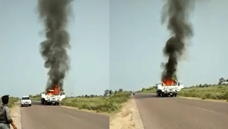 flame in trailer
