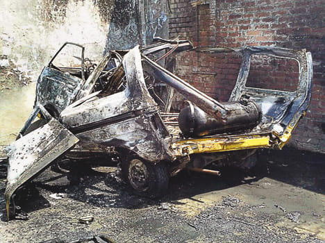 explosion in school van