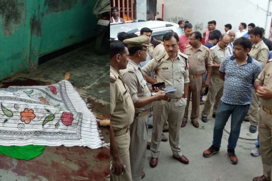 A man murdered his step mother for property in lucknow.
