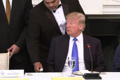 american president DONALD TRUMP IS A GERMAPHOBE