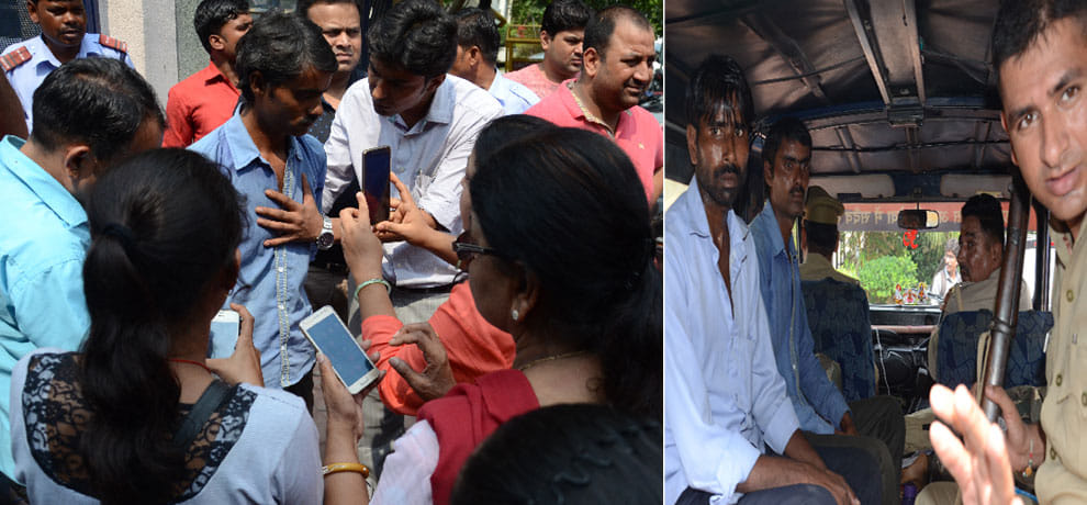 school bus conductor found drunk by parents hand over to police in noida