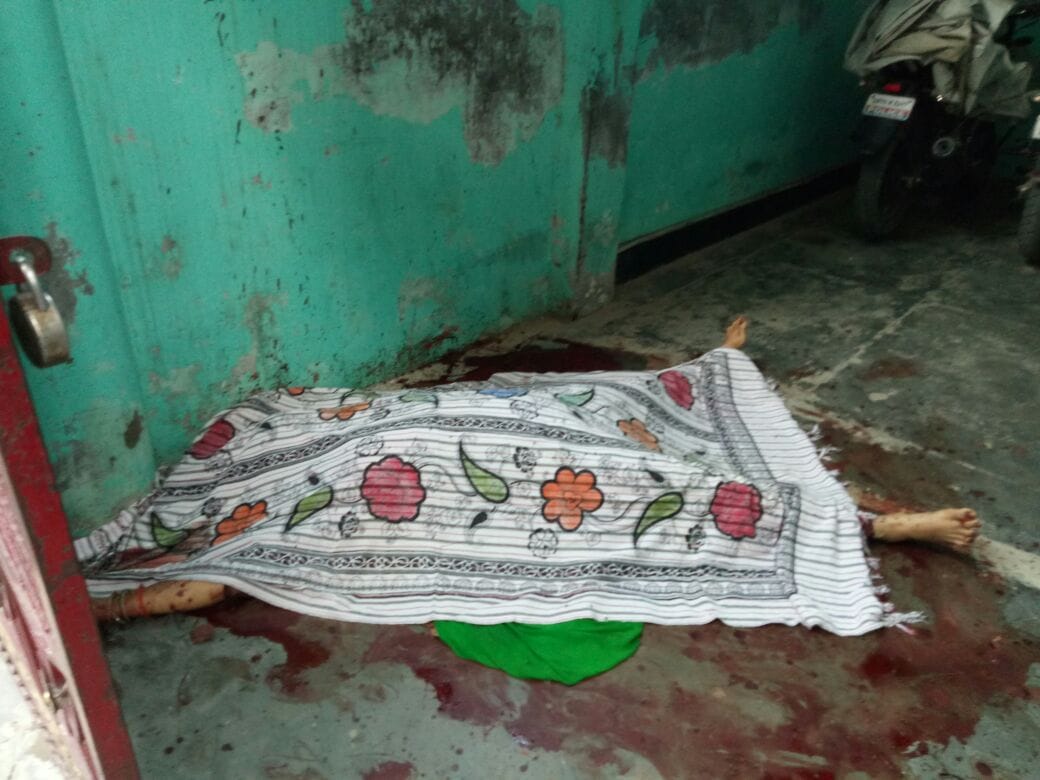 A man murdered his step mother for property in gazipur in Lucknow.