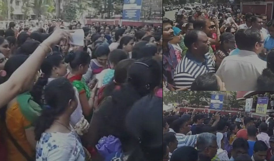 people gathered at ryan school to investigate security of the school in pradyuman thakur murder case