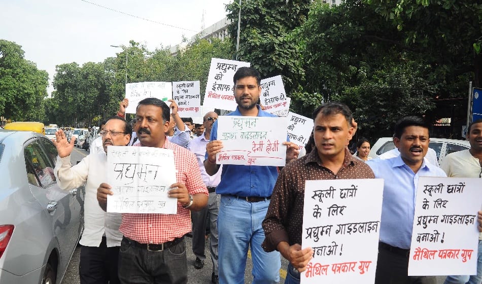 journalists protest for justice to pradyuman thakur