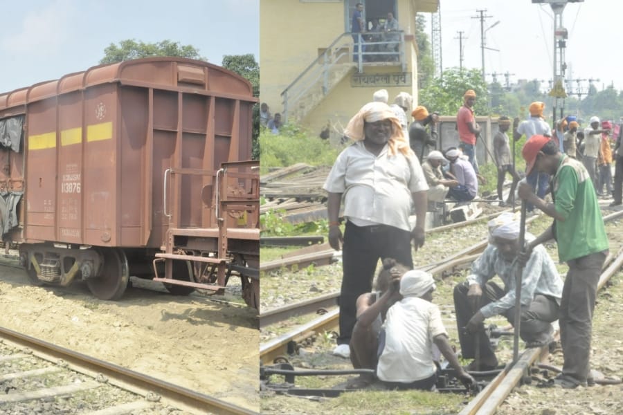 A goods train coach derailed in raebareli.