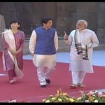 मस्जिद में पीएम मोदी और शिंजो अबे