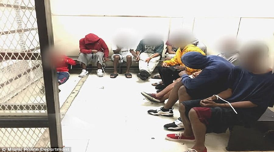  looting in shops and showroom during Hurricane Irma in Miami, Florida US