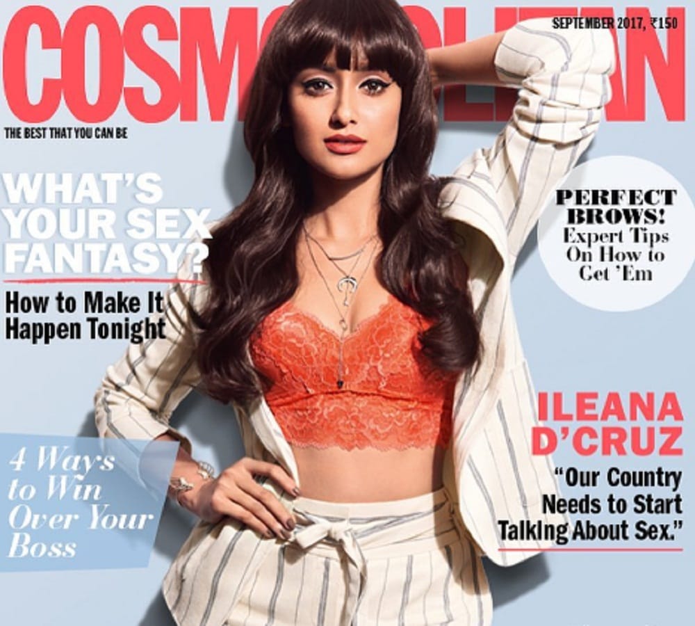Bollywood actress Ileana D'Cruz photo shoot for Cosmopolitan India magazine 