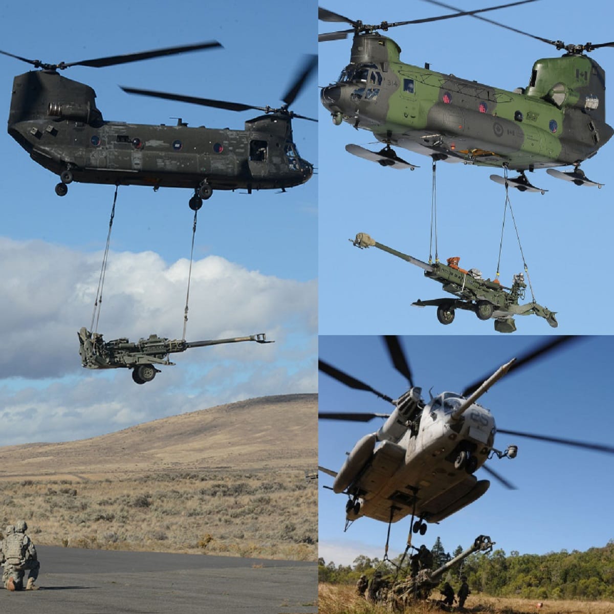 Howitzer cannon is light, take it from the helicopter
