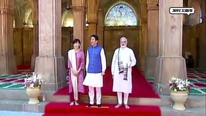 NARENDRA MODI AND SHINZO ABE VISIT TO SABARMATI ASHRAM AND SIDI SAIYYED MOSQUE