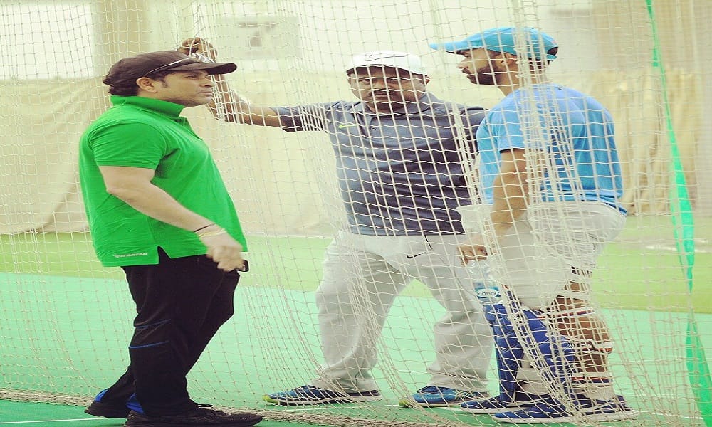  Ajinkya Rahane Had a great net session with sachin Tendulka