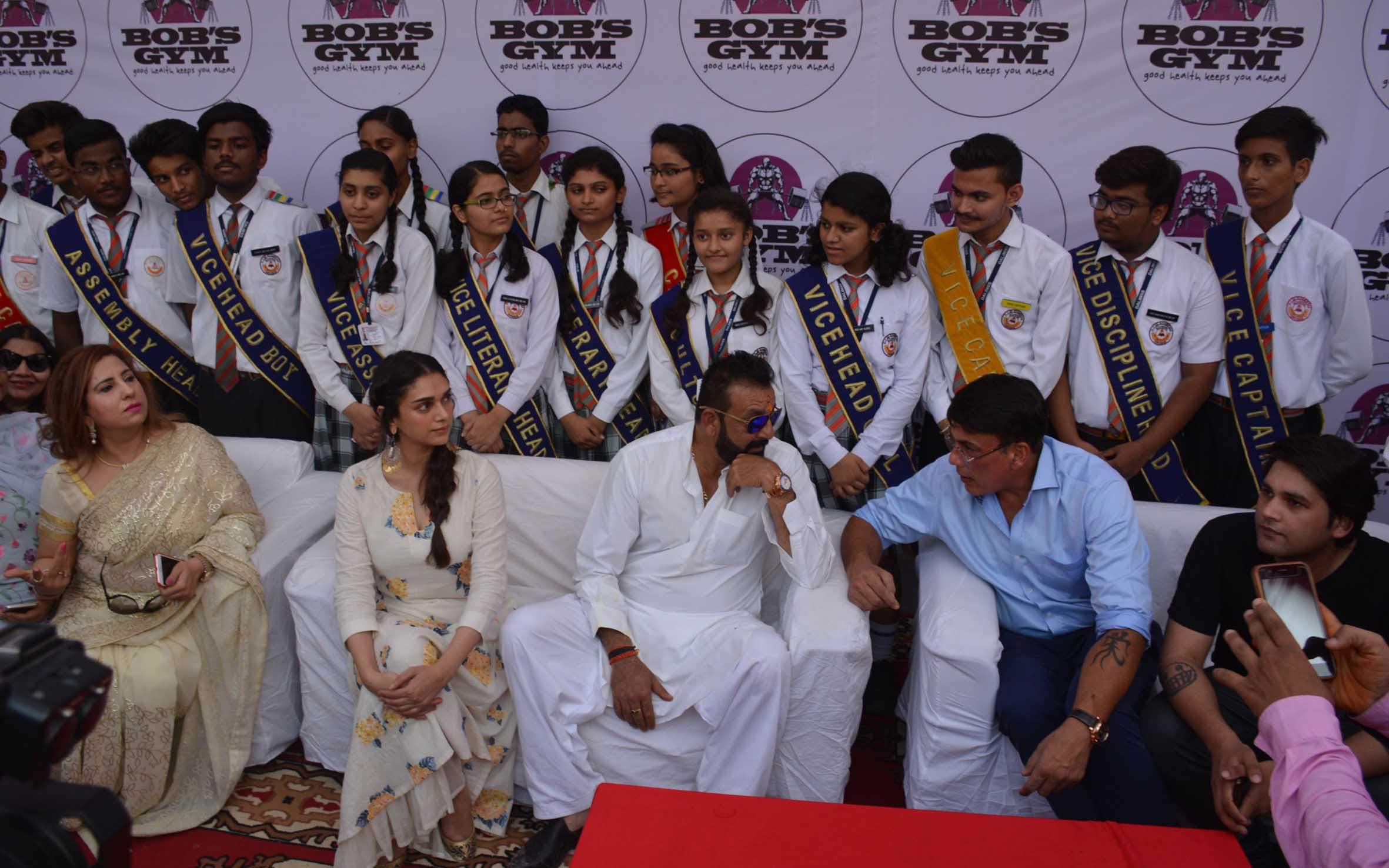 sanjay dutt Interact with school students in varanasi