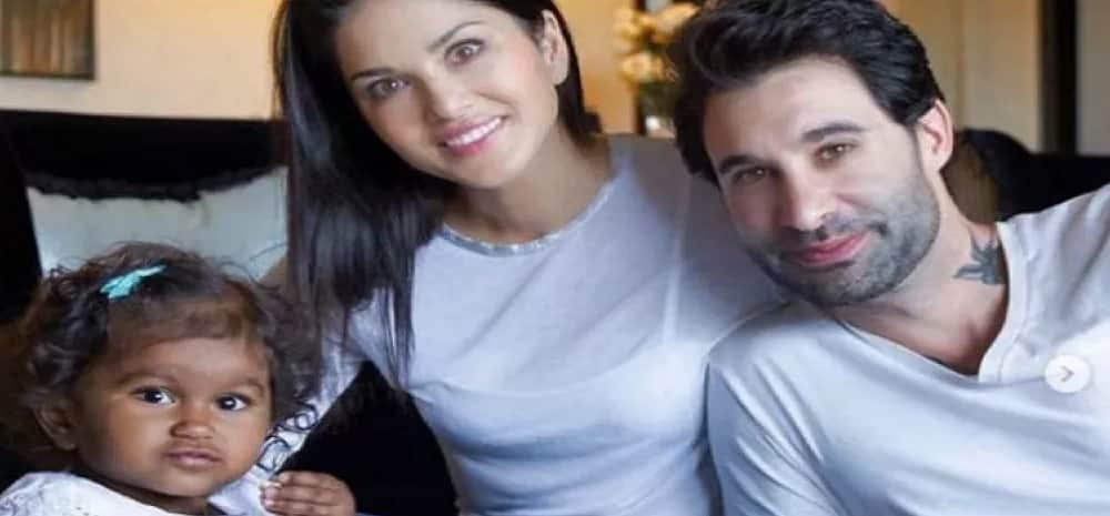 Sunny Leone and her husband get clicked with their little princess Nisha