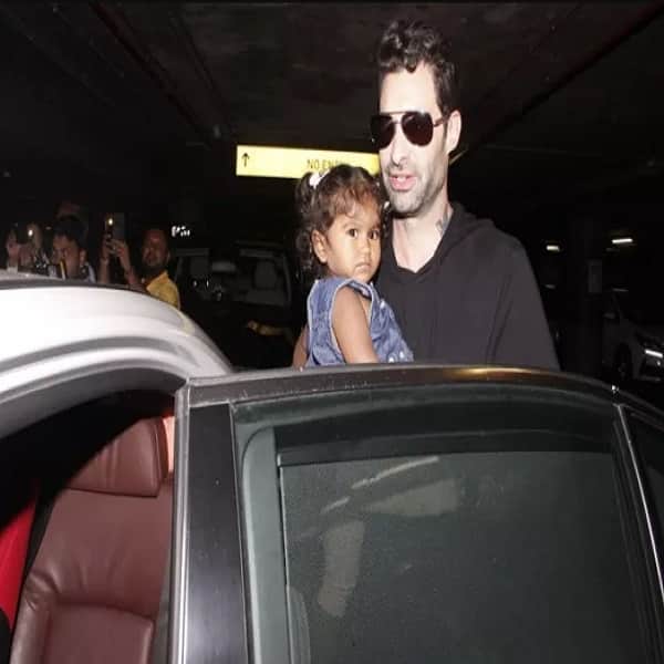 Sunny Leone and her husband get clicked with their little princess Nisha