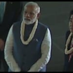 pm modi and japan pm shinzo abe reaches dandi kutir sangrahalaya in gujarat gandhinagar