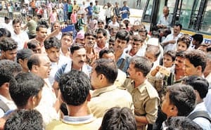 Angry workers complained of roadway driver