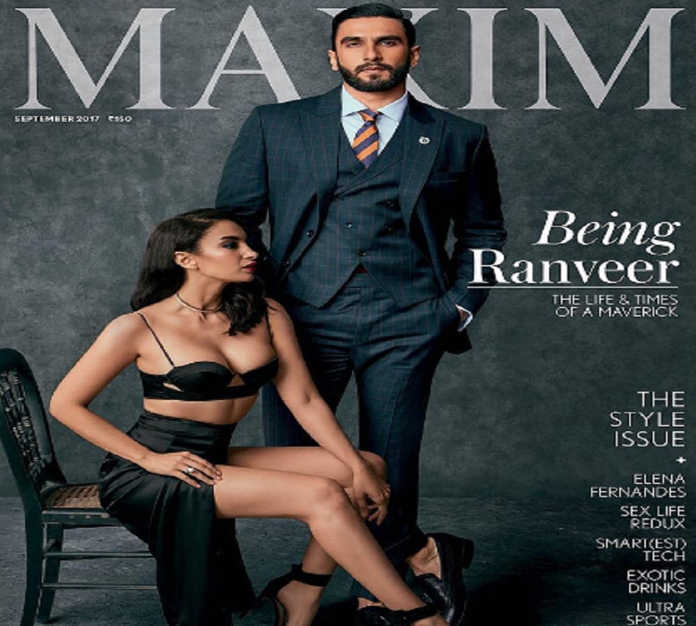 Bollywood actor Ranveer Singh photo shoot for Maxim India magazine 