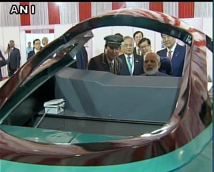 Narendra modi shinzo abe bullet train project launch in gujarat 