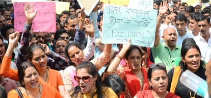Primary Assistant Teachers Protest in Shimla
