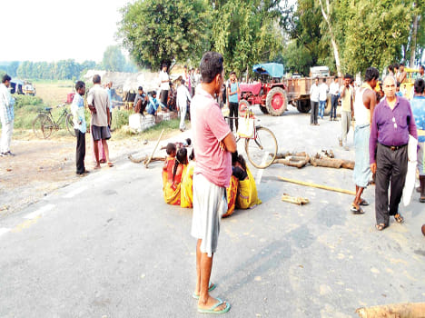 After the death of the children, the villagers did the highway jam