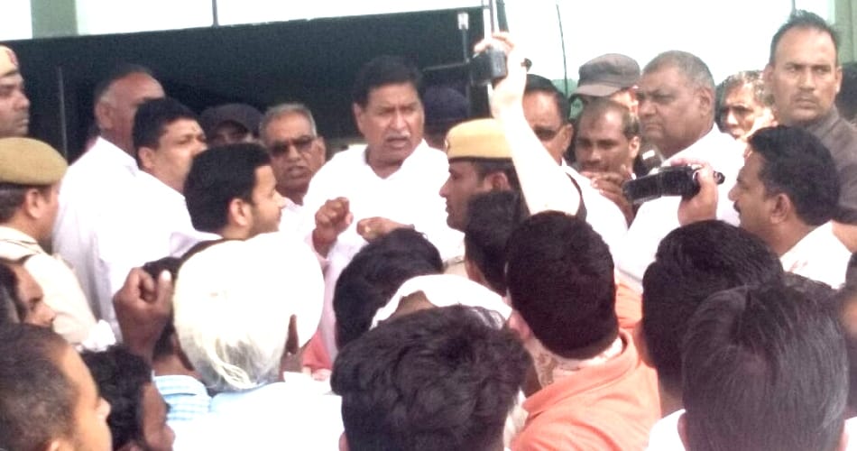 bjp mp rajkumar saini detained at kaithal