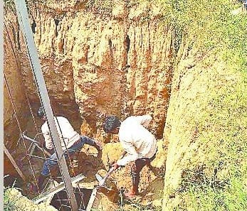 Work started in presence of police