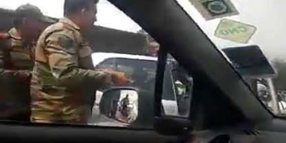 Woman arrest after jawans beaten Video viral on social media 