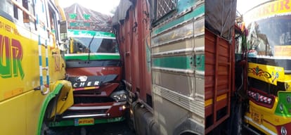 collision between  buses at hamirpur and bilaspur
