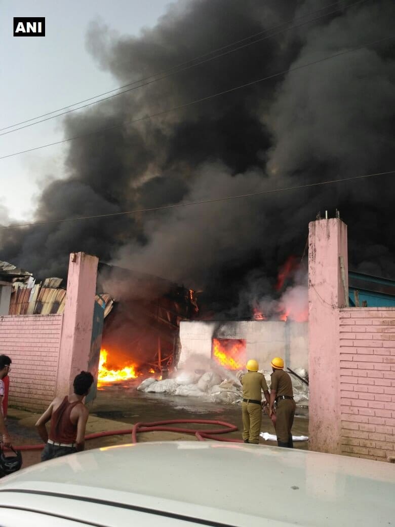 fire breaks out in a plastic factory in sankrail 