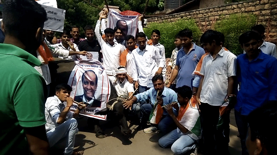 protest of youth congress 