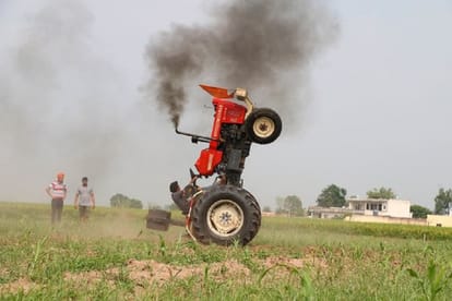 Watch Punjab Farmer Gaggi Bansra Doing Stunt With Tractor