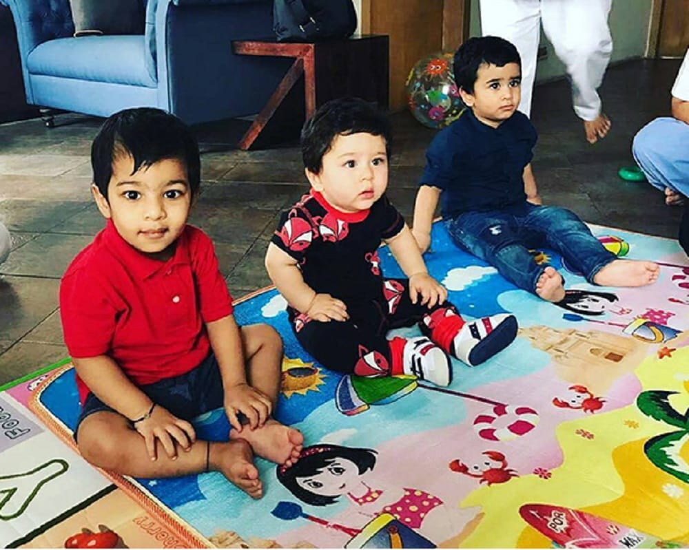 Bollywood star kids Taimur Ali Khan and Lakshya go on a play date