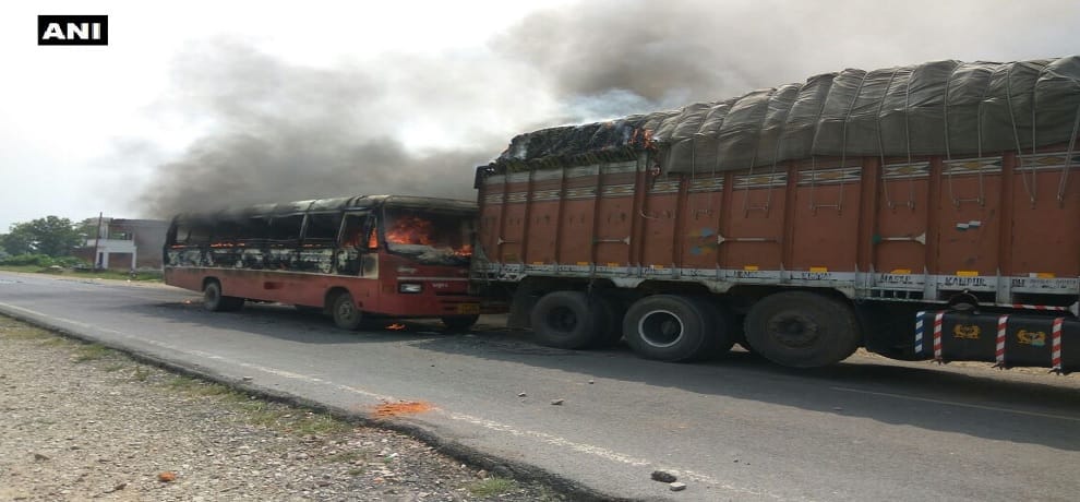Student killed by a speeding truck in Mau,  students set vehicles on fire